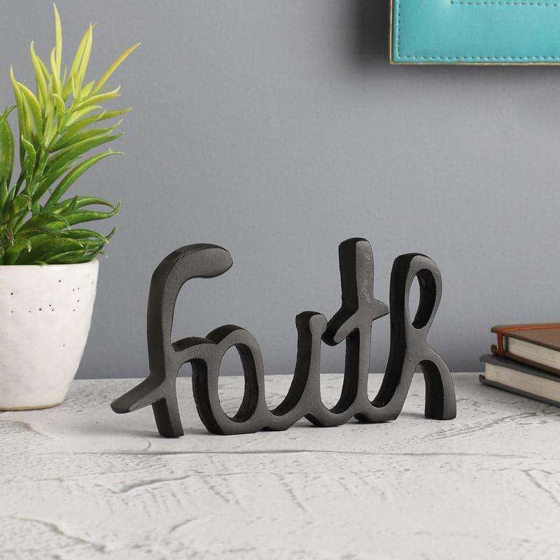 Buy Faith Typography Showpiece - Black Showpiece from Vaaree