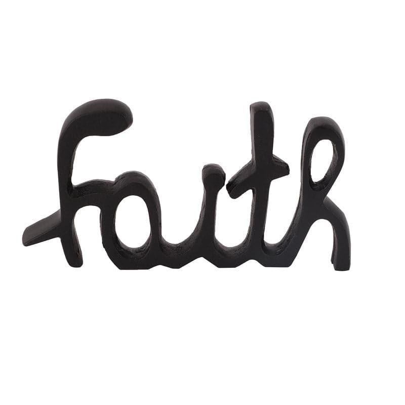 Showpieces - Faith Typography Showpiece - Black