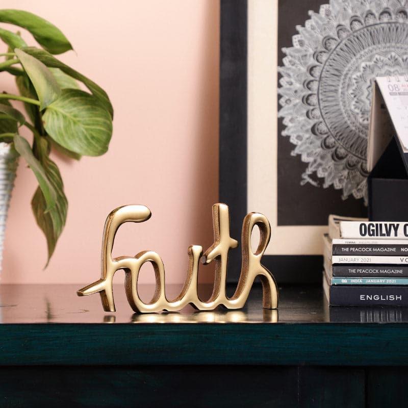 Buy Faith Typography Showpiece - Gold Showpieces from Vaaree