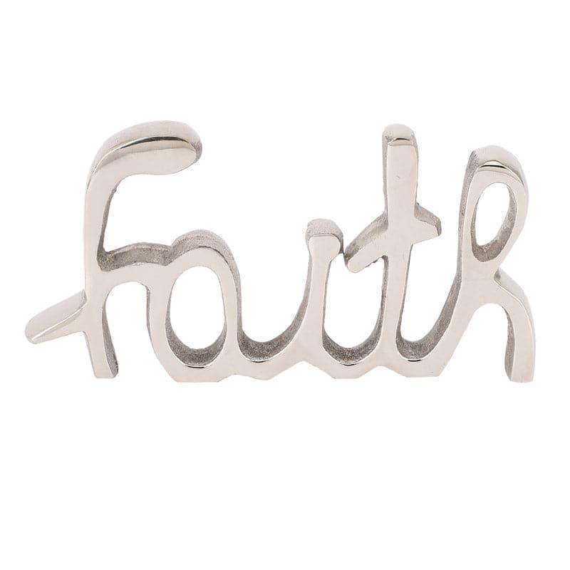 Showpieces - Faith Typography Showpiece - Silver