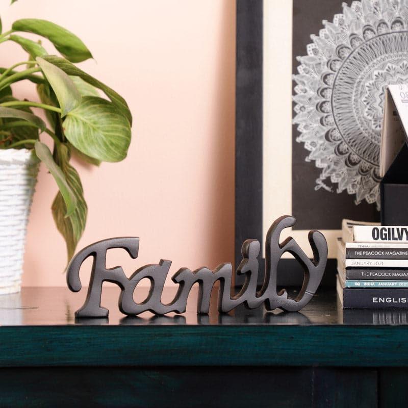 Buy Family Forever Typography Showpiece - Black Showpieces from Vaaree