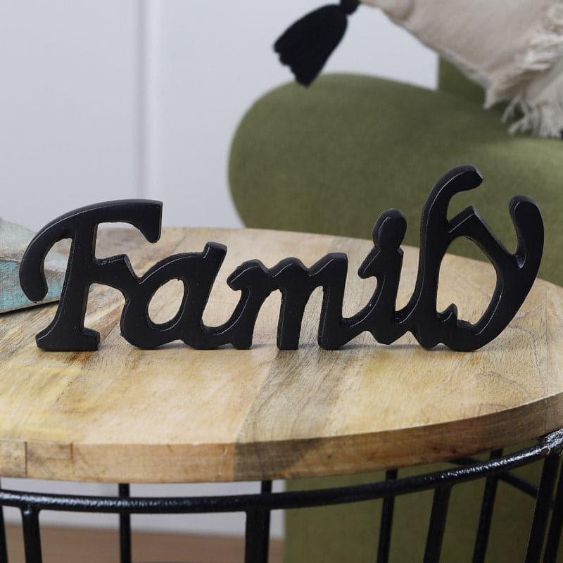 Buy Family Forever Typography Showpiece - Black Showpieces from Vaaree