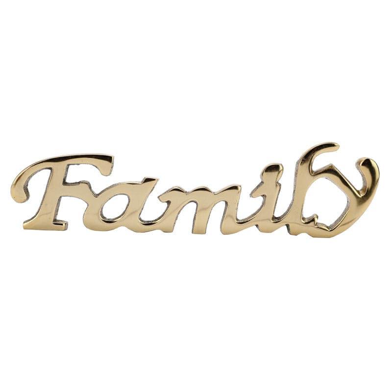Showpieces - Family Forever Typography Showpiece - Gold