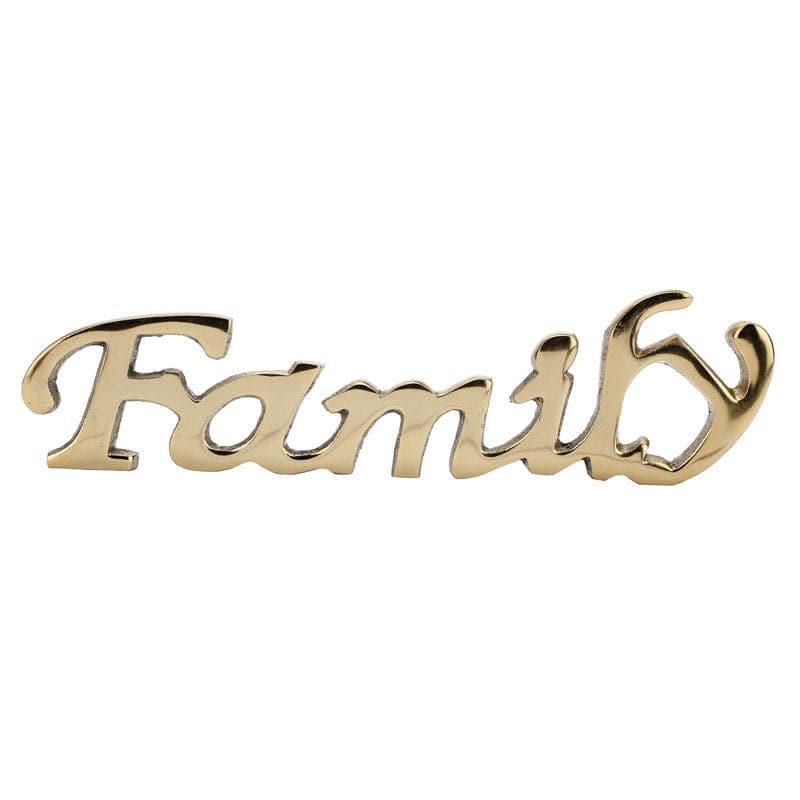 Buy Family Forever Typography Showpiece - Gold Showpieces from Vaaree