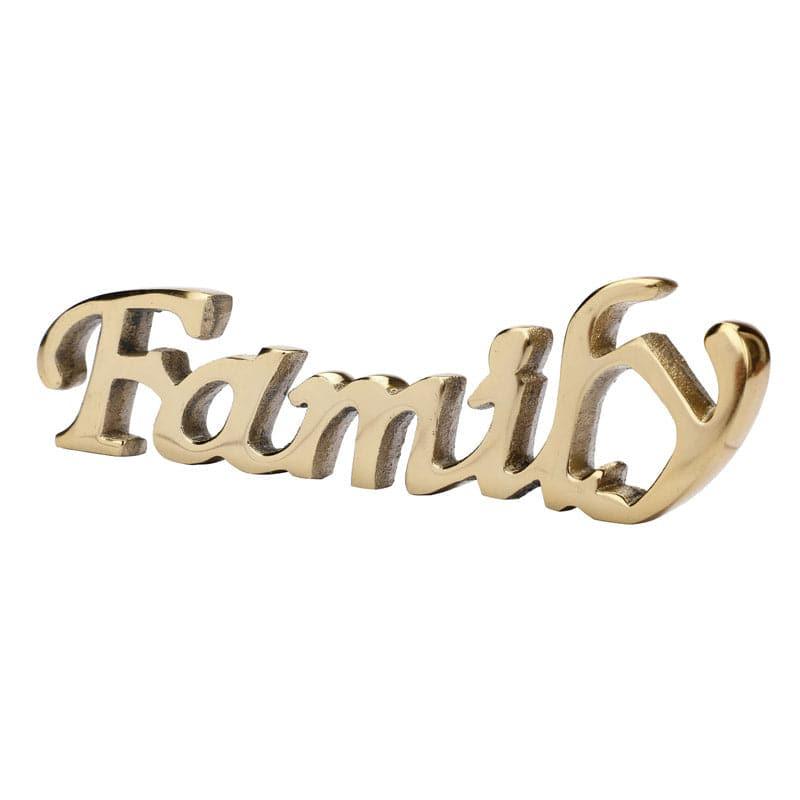 Buy Family Forever Typography Showpiece - Gold Showpieces from Vaaree