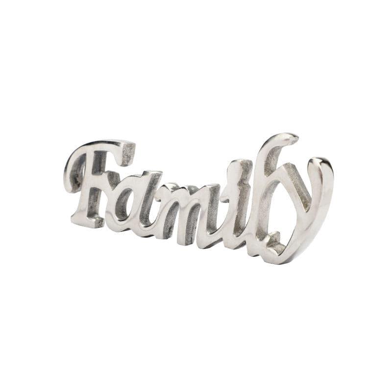 Showpieces - Family Forever Typography Showpiece - Silver