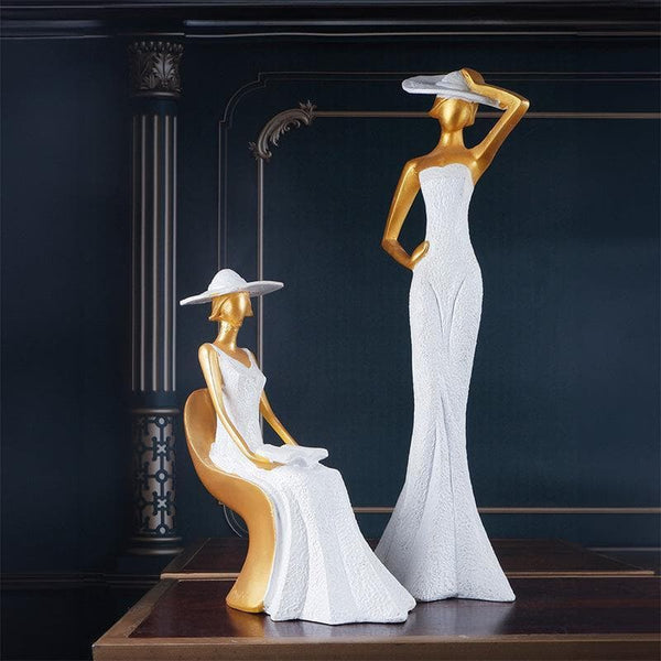 Showpieces - Feminine Figurine Showpiece - Set Of Two