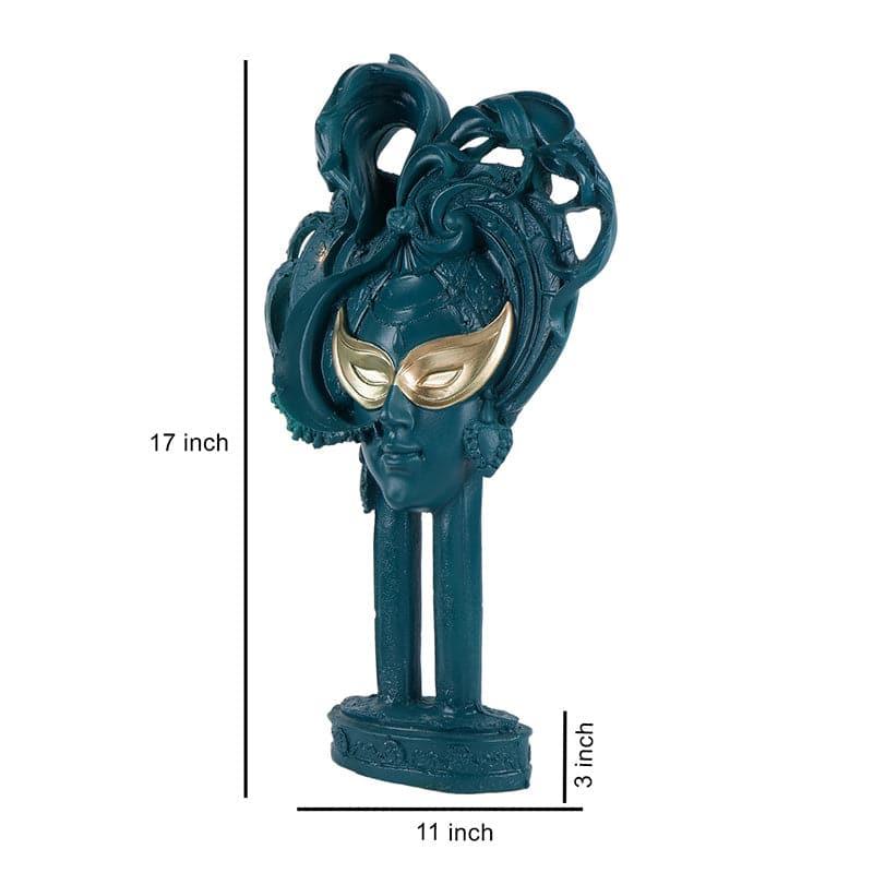 Buy Femme Masquerade Showpiece - Teal Showpieces from Vaaree