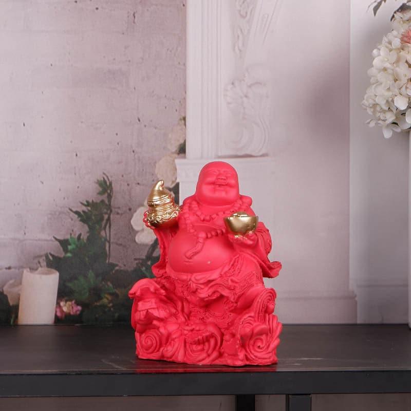 Showpieces - Fengshui Prosperity Laughing Buddha - Pink