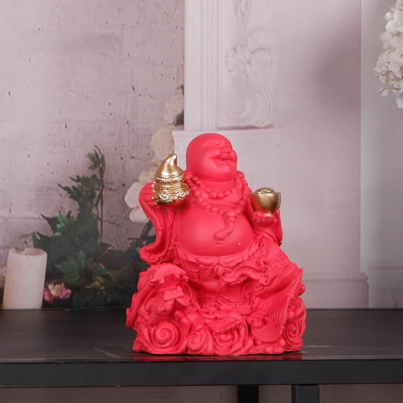 Buy Fengshui Prosperity Laughing Buddha - Pink Showpieces from Vaaree