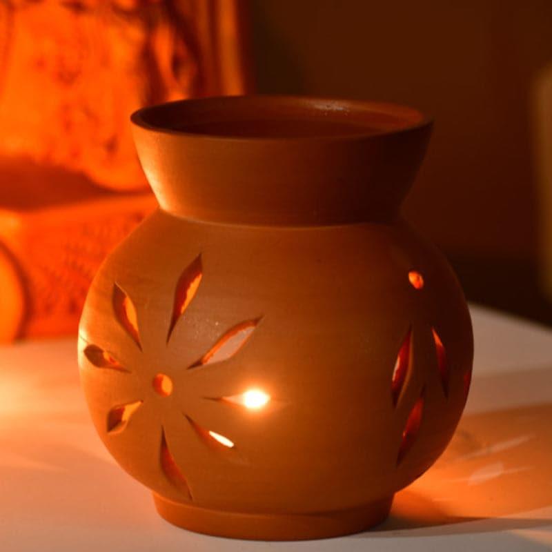 Buy Flora Terracotta Oil Diffuser Showpiece from Vaaree