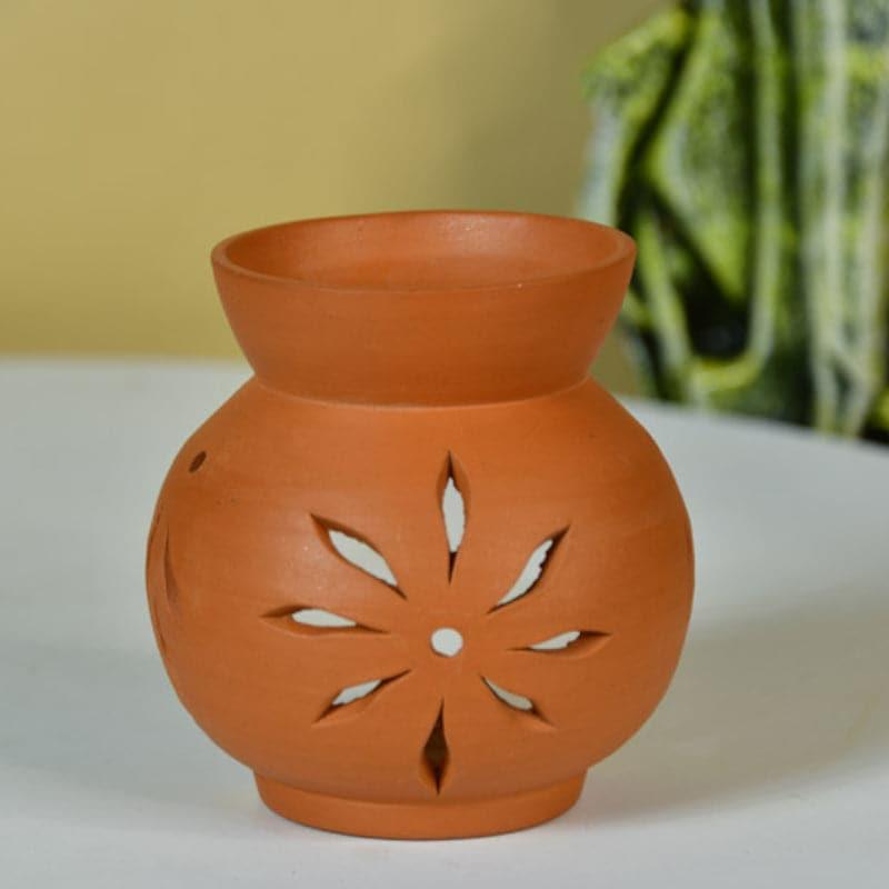 Buy Flora Terracotta Oil Diffuser Showpiece from Vaaree