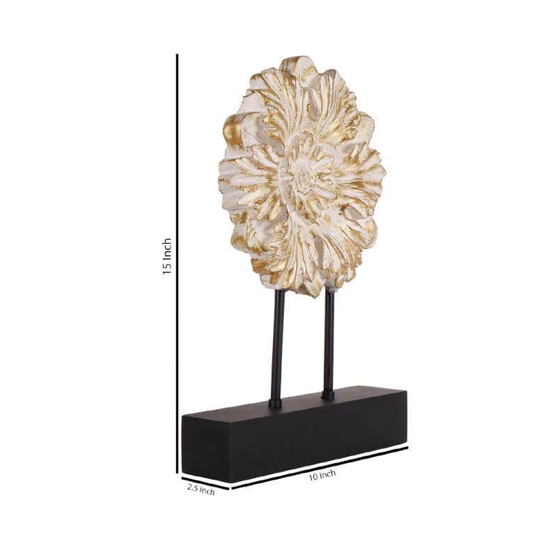 Buy Floral Grandeur Showpiece - White & Gold Showpieces from Vaaree