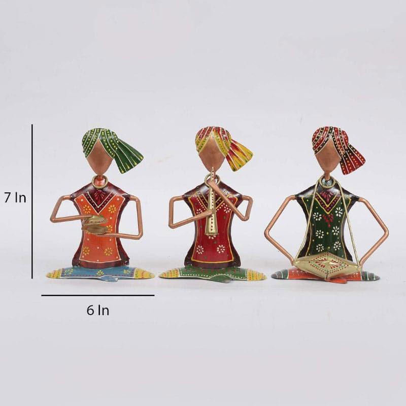 Buy Folk Acoustic Wall Accent - Set Of Three Showpieces from Vaaree