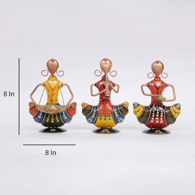 Buy Folk Musical Odyssy Showpiece - Set Of Three Showpiece from Vaaree