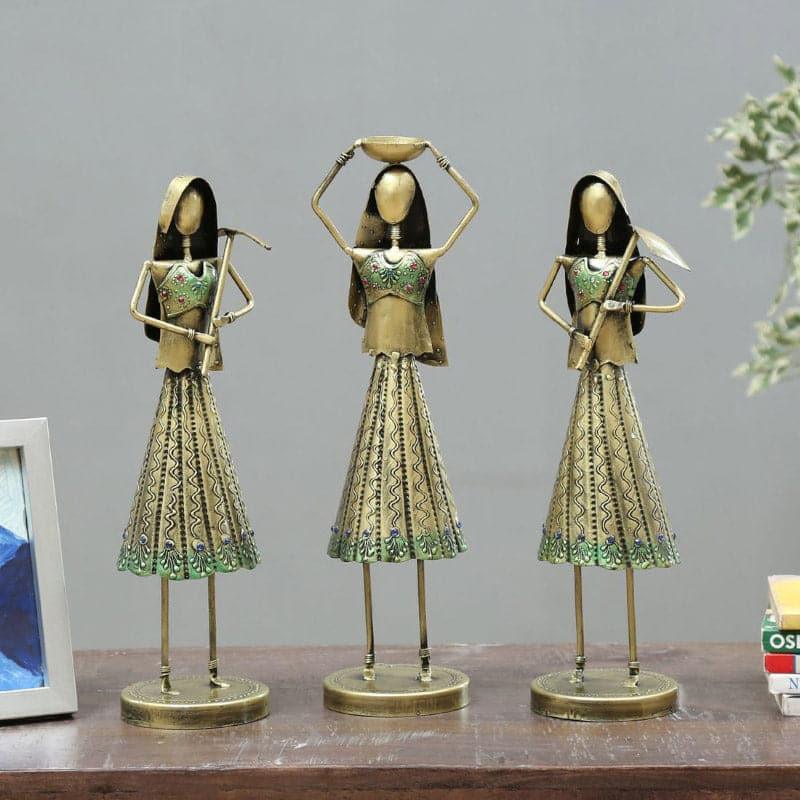 Buy Folk Women Showpiece - Set Of Three Showpieces from Vaaree