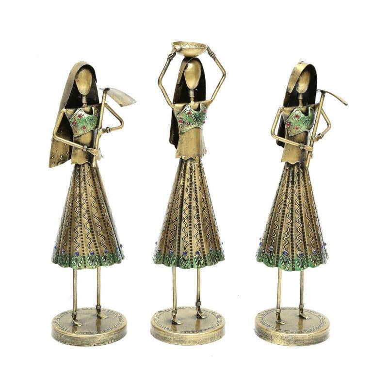 Showpieces - Folk Women Showpiece - Set Of Three