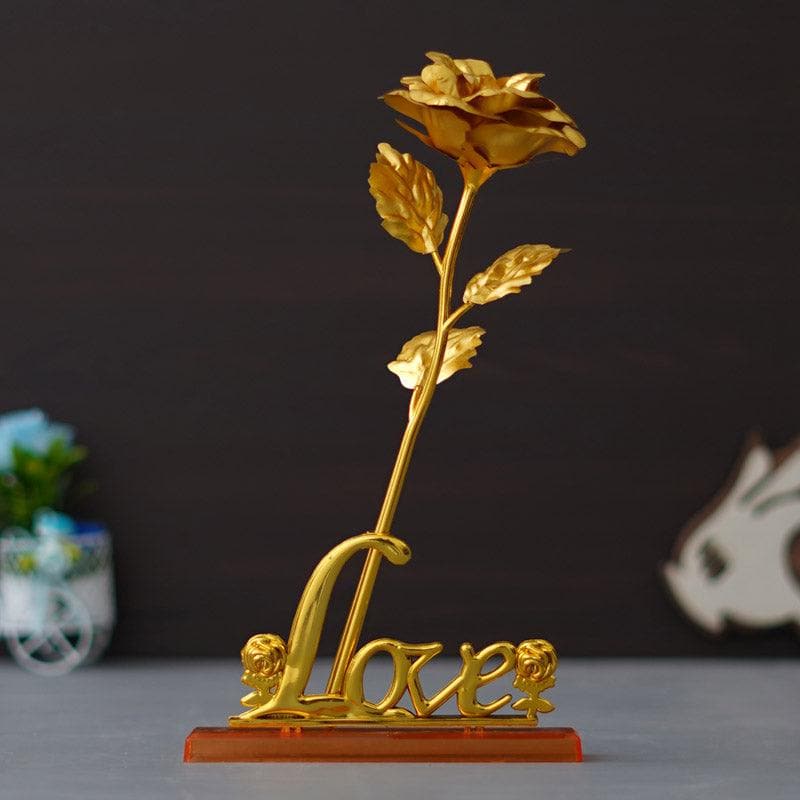 Buy Forever Your Lover Valentine Showpiece - Gold Showpiece from Vaaree