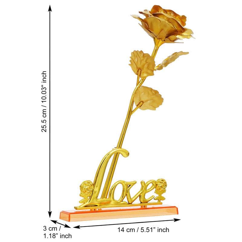 Buy Forever Your Lover Valentine Showpiece - Gold Showpiece from Vaaree