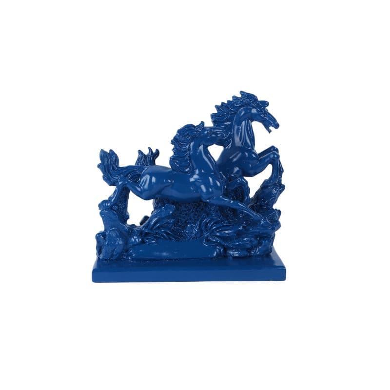 Buy Galloping Stallion Showpiece - Blue Showpieces from Vaaree