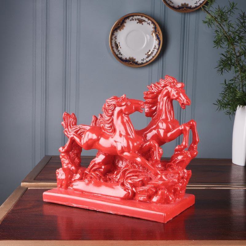 Buy Galloping Stallion Showpiece - Red Showpieces from Vaaree