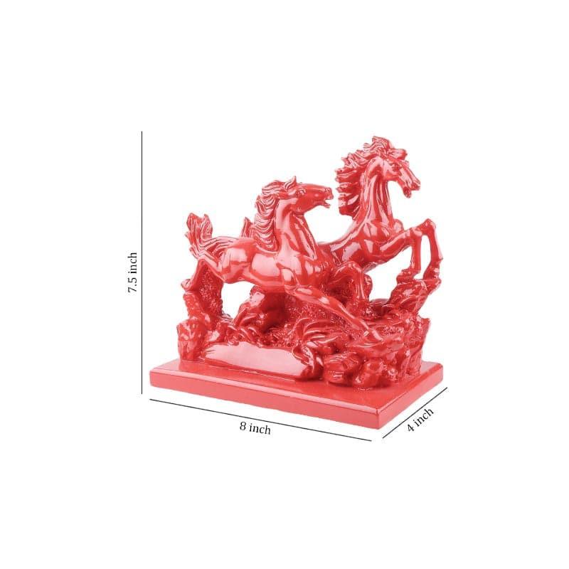 Buy Galloping Stallion Showpiece - Red Showpieces from Vaaree