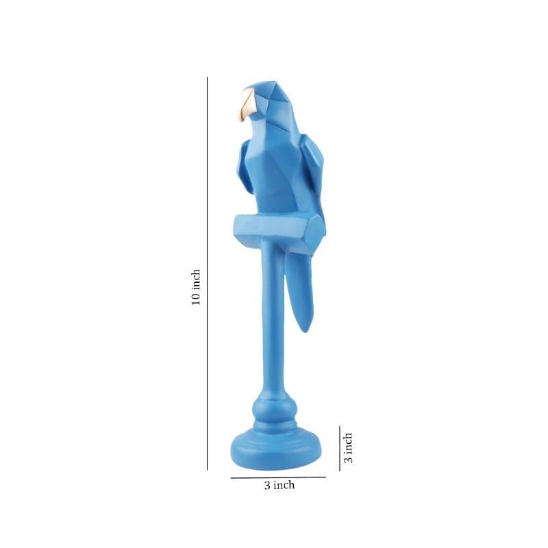 Buy Geometro Parrot Showpiece - Blue Showpieces from Vaaree