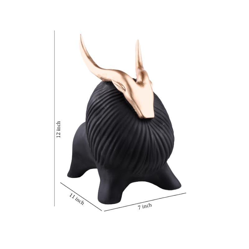 Buy Glumpy The Yak Showpiece - Black Showpieces from Vaaree