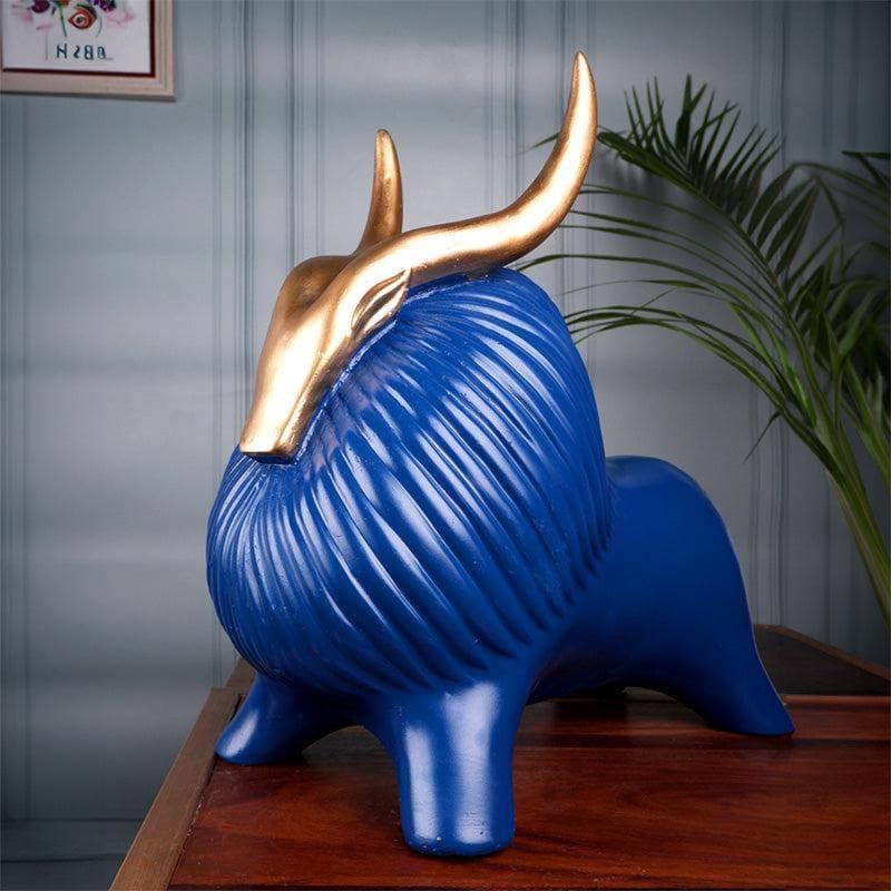 Buy Glumpy The Yak Showpiece - Blue Showpieces from Vaaree