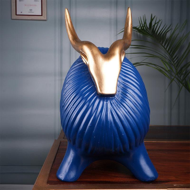 Buy Glumpy The Yak Showpiece - Blue Showpieces from Vaaree