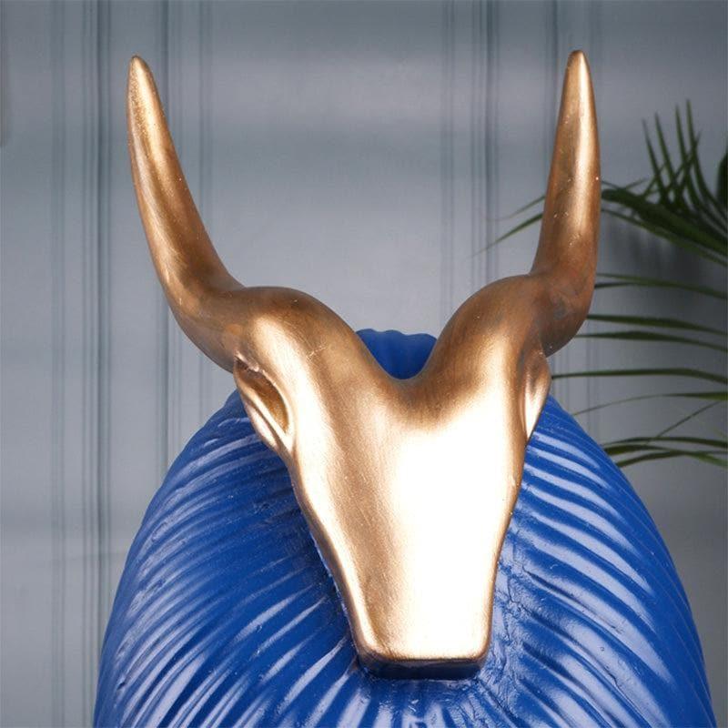 Buy Glumpy The Yak Showpiece - Blue Showpieces from Vaaree