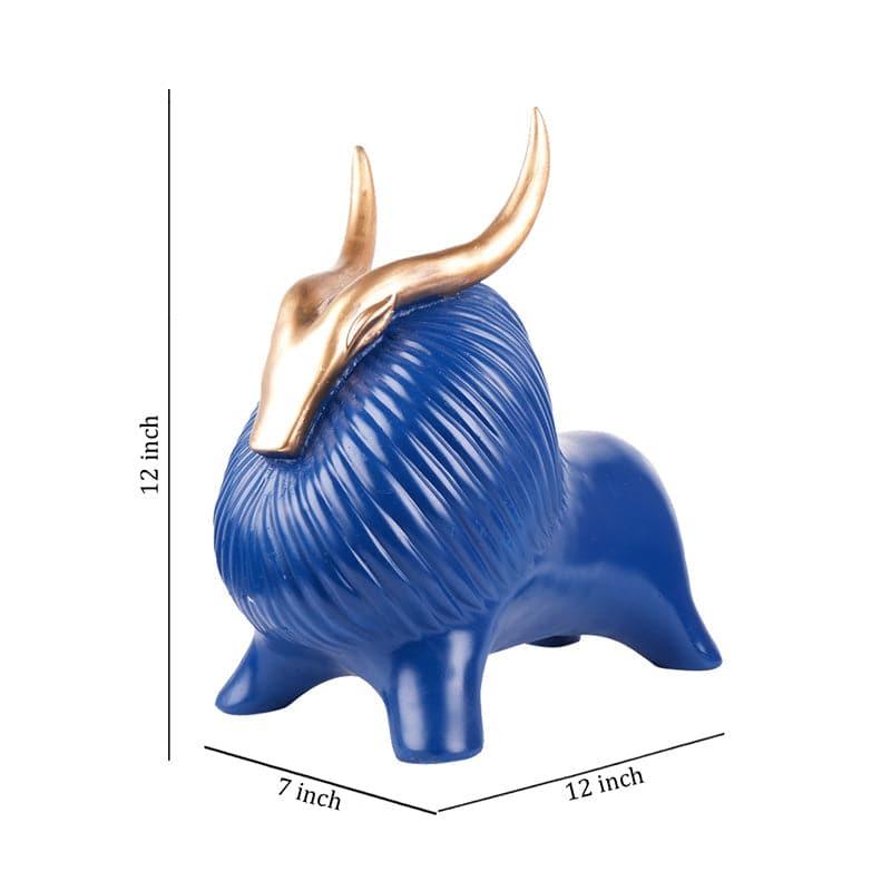 Buy Glumpy The Yak Showpiece - Blue Showpieces from Vaaree