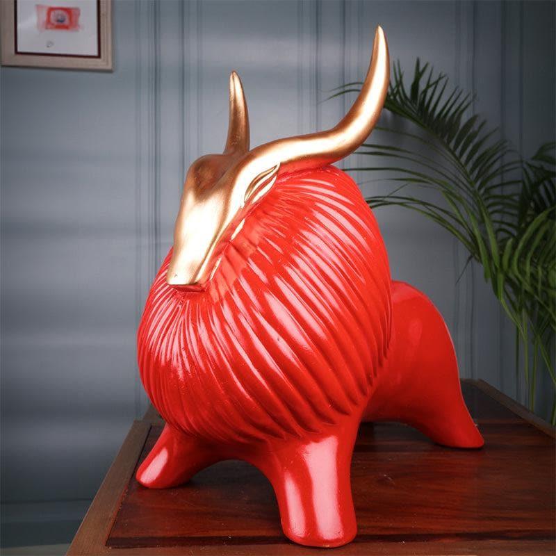 Buy Glumpy The Yak Showpiece - Red Showpieces from Vaaree