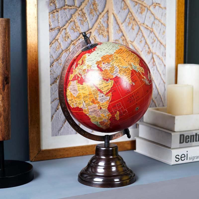 Buy Gullivers Travels Globe - Crimson Showpieces from Vaaree