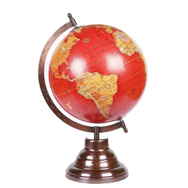 Buy Gullivers Travels Globe - Crimson Showpieces from Vaaree