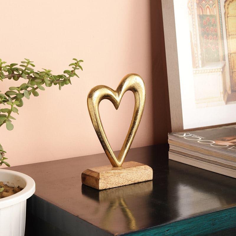 Buy Heart Halo Showpiece - Gold Showpieces from Vaaree