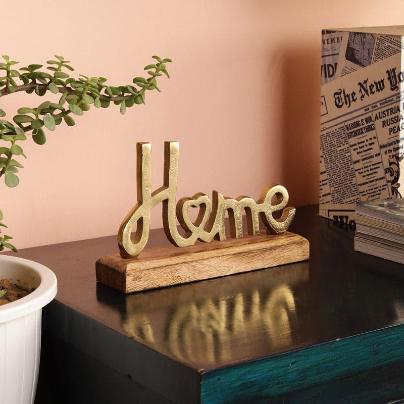 Buy Home Bond Typography Showpiece - Gold Showpieces from Vaaree