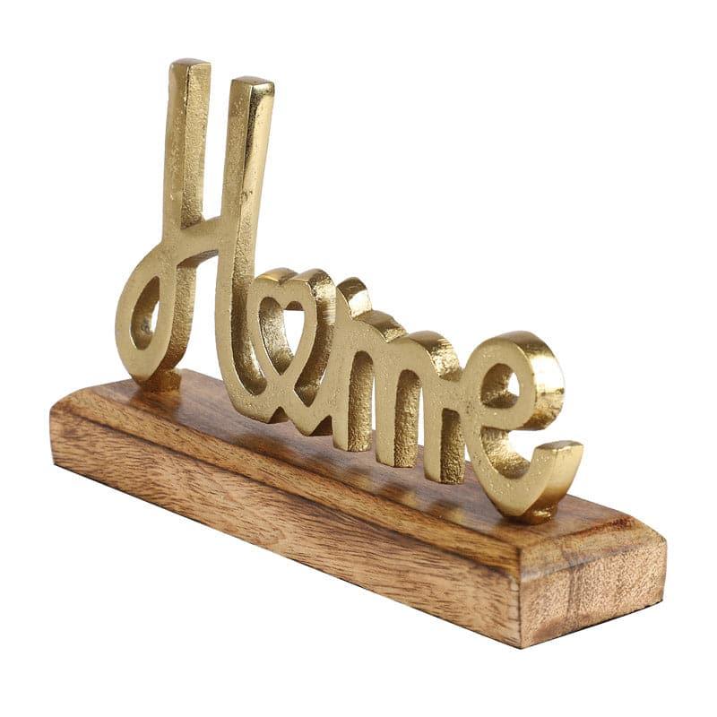 Buy Home Bond Typography Showpiece - Gold Showpieces from Vaaree