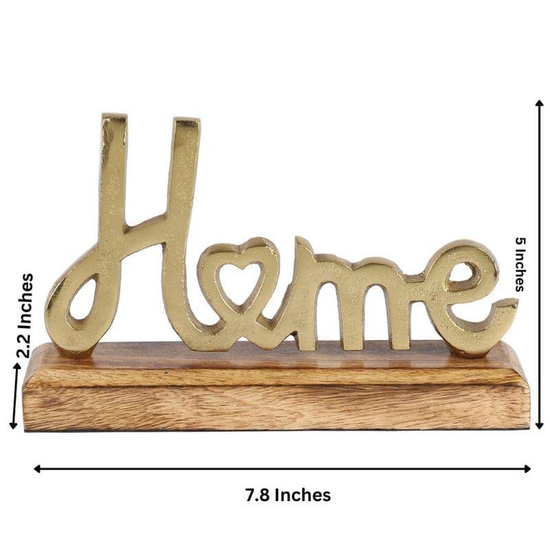 Buy Home Bond Typography Showpiece - Gold Showpieces from Vaaree