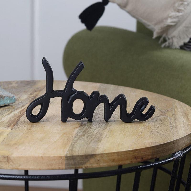 Showpieces - Home Happiness Typography Showpiece - Black