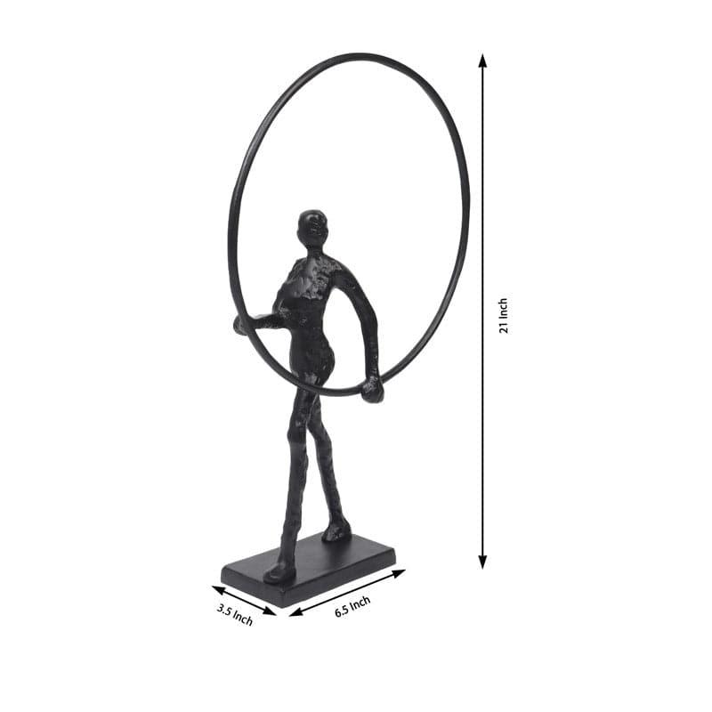 Buy Hoop Struck Showpiece - Black Showpieces from Vaaree