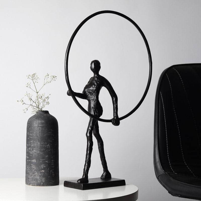 Buy Hoop Struck Showpiece - Black Showpieces from Vaaree