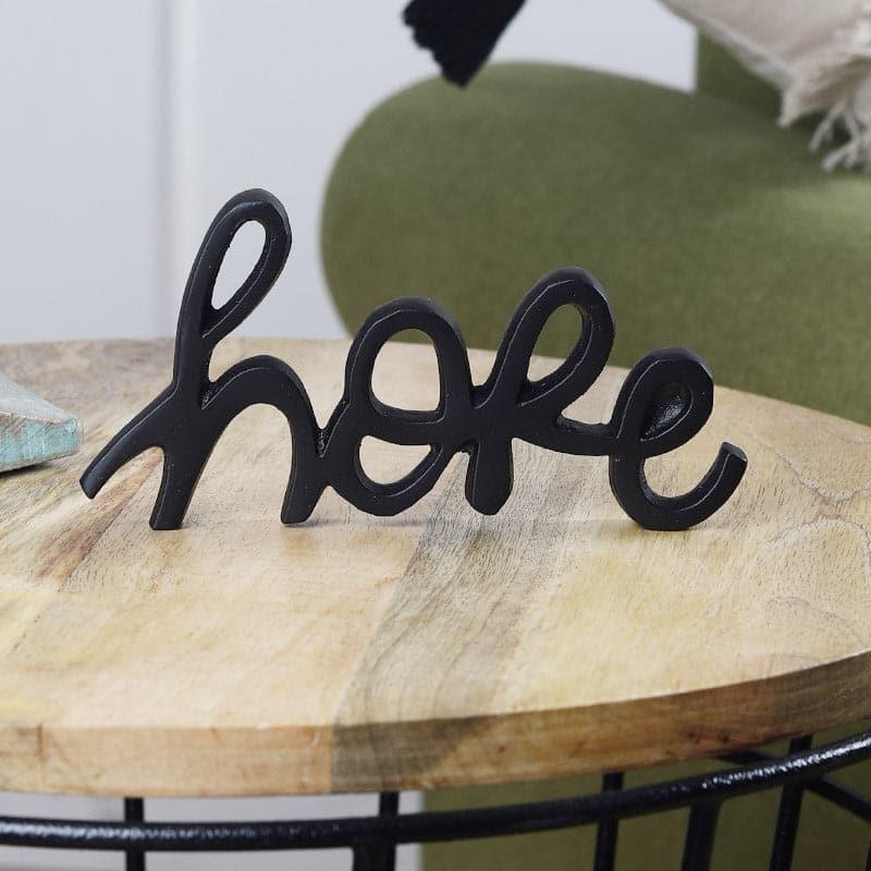 Buy Hope Loop Typography Showpiece - Black Showpieces from Vaaree