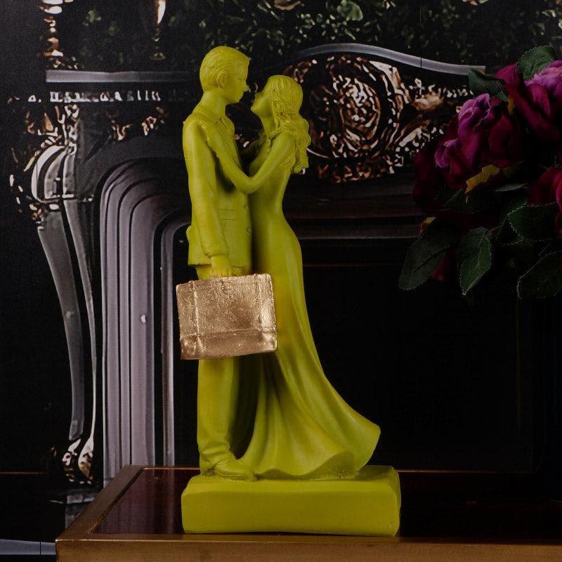 Buy It's The Moment Couple Showpiece - Green Showpieces from Vaaree