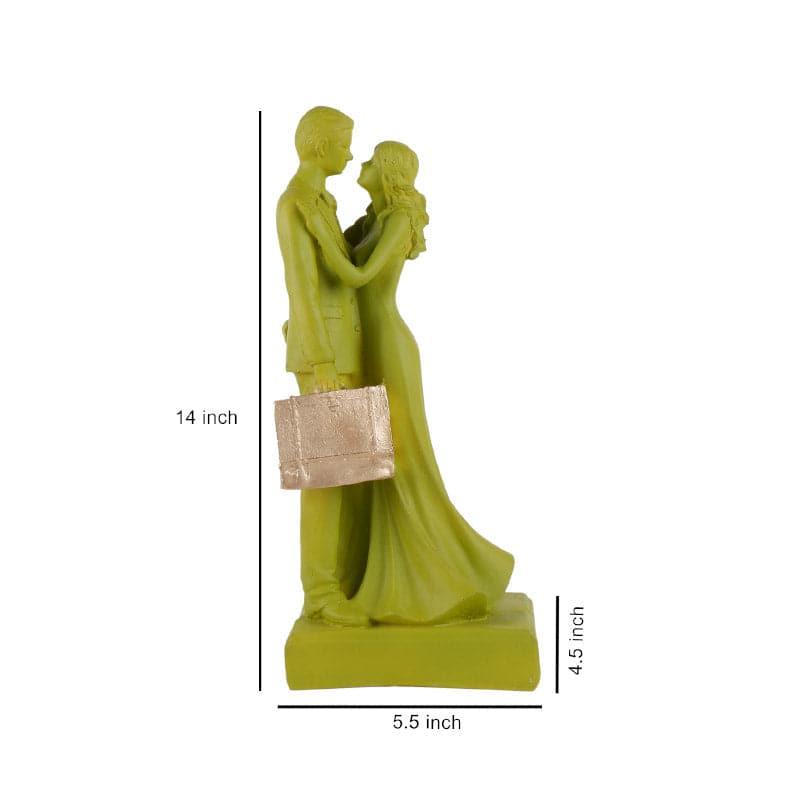 Buy It's The Moment Couple Showpiece - Green Showpieces from Vaaree