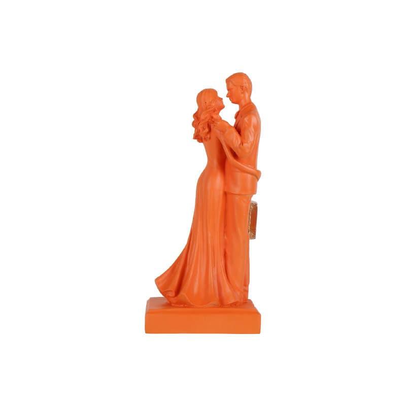 Buy It's The Moment Couple Showpiece - Orange Showpieces from Vaaree