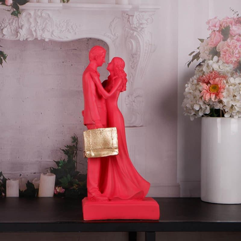 Buy It's The Moment Couple Showpiece - Pink Showpieces from Vaaree