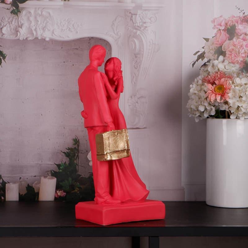 Buy It's The Moment Couple Showpiece - Pink Showpieces from Vaaree