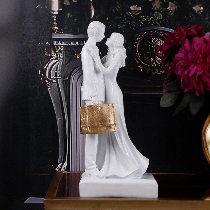 Buy It's The Moment Couple Showpiece - White Showpieces from Vaaree