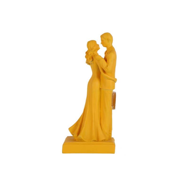 Buy It's The Moment Couple Showpiece - Yellow Showpieces from Vaaree